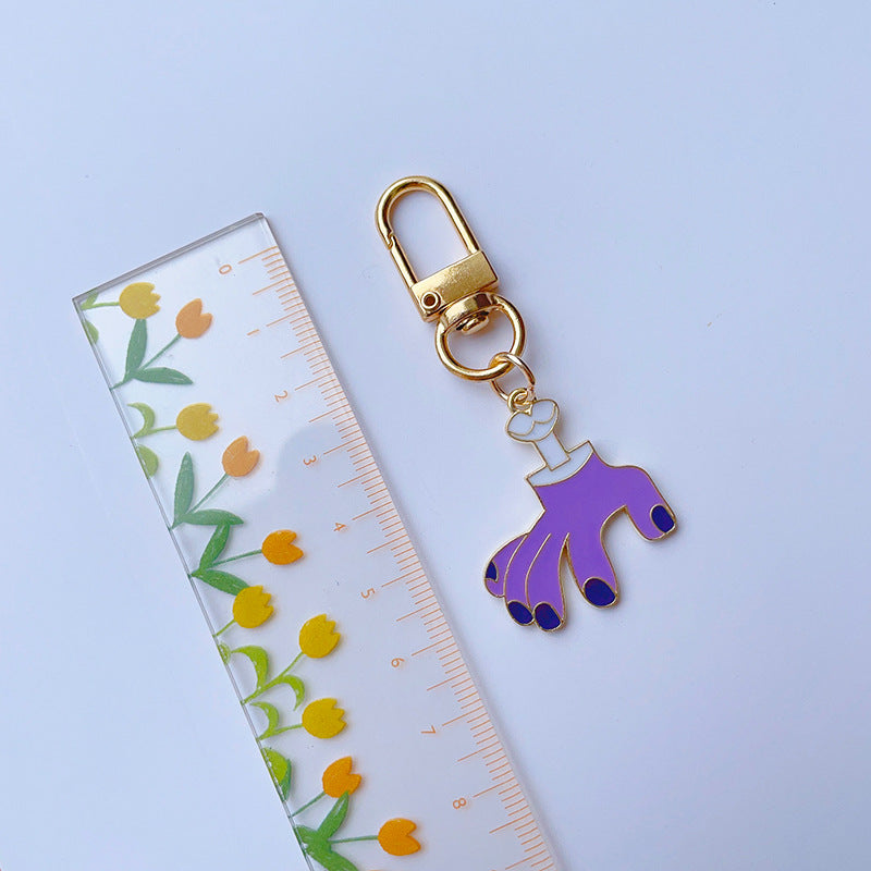 Wholesale Halloween Alloy Oil Dripping Skull Pumpkin Keychain